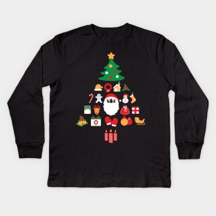 Christmas Tree From Christmas Symbols Kids Long Sleeve T-Shirt